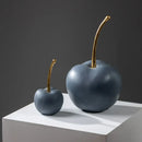 GobekUsa Blue Resin Apple Ornaments - Lucky Fruit Sculpture for Home Decoration