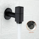 GobekUsa Brass Black Wall Mount Garden Faucet for Extended Outdoor Use