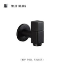 GobekUsa Brass Black Wall Mount Garden Faucet for Extended Outdoor Use