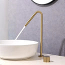 GobekUsa Brushed Black Basin Faucet with Rotating Two-Hole Sink Tap - Widespread Bathroom Tap