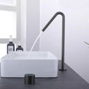 GobekUsa Brushed Black Basin Faucet with Rotating Two-Hole Sink Tap - Widespread Bathroom Tap