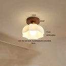 GobekUsa LED Wood Canopy Ceiling Lamp Modern Living Room Light Fixtures