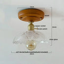 GobekUsa LED Wood Canopy Ceiling Lamp Modern Living Room Light Fixtures