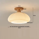 GobekUsa LED Wood Canopy Ceiling Lamp Modern Living Room Light Fixtures