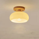 GobekUsa LED Wood Canopy Ceiling Lamp Modern Living Room Light Fixtures