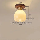 GobekUsa LED Wood Canopy Ceiling Lamp Modern Living Room Light Fixtures