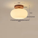 GobekUsa LED Wood Canopy Ceiling Lamp Modern Living Room Light Fixtures