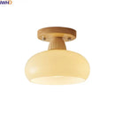 GobekUsa LED Wood Canopy Ceiling Lamp Modern Living Room Light Fixtures