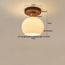 GobekUsa LED Wood Canopy Ceiling Lamp Modern Living Room Light Fixtures