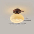 GobekUsa LED Wood Canopy Ceiling Lamp Modern Living Room Light Fixtures