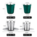 Modern matte double walled espresso cups set of 6 kitchen tumblers by Decorbites