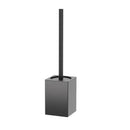 GobekUsa Black Aluminum Toilet Brush Holder Set with Scrub Brush