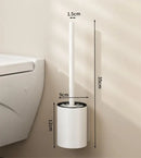 GobekUsa Black Aluminum Toilet Brush Holder Set with Scrub Brush