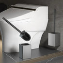 GobekUsa Black Aluminum Toilet Brush Holder Set with Scrub Brush