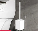 GobekUsa Black Aluminum Toilet Brush Holder Set with Scrub Brush