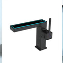GobekUsa Digital Display Square Sink Mixer with Single Handle in Gray.