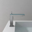 GobekUsa Digital Display Square Sink Mixer with Single Handle in Gray.