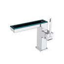 GobekUsa Digital Display Square Sink Mixer with Single Handle in Gray.