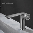 GobekUsa Gray Sink Mixer with Memory Switch Single Handle Deck Mounted Tap