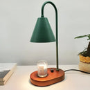 GobekUsa Electric Candle Lamp Warmer: Romantic Wooden Base Aromatherapy Light for Bedside Decor