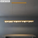 GobekUsa Modern Matte Metal Island LED Ceiling Light with Simple Acrylic Shade