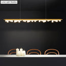 GobekUsa Modern Matte Metal Island LED Ceiling Light with Simple Acrylic Shade