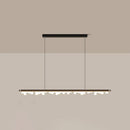 GobekUsa Modern Matte Metal Island LED Ceiling Light with Simple Acrylic Shade
