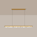 GobekUsa Modern Matte Metal Island LED Ceiling Light with Simple Acrylic Shade
