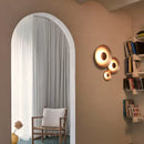 GobekUsa Ginger Round Wall Lamp: Nordic Design Loft Lamp for Bedroom, Office, Aisle