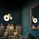 GobekUsa Ginger Round Wall Lamp: Nordic Design Loft Lamp for Bedroom, Office, Aisle