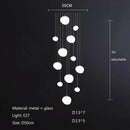 GobekUsa Gregg Glass Pendant Light, Modern LED Hanging Lamp for Dining Kitchen Loft