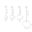GobekUsa Gregg Glass Pendant Light, Modern LED Hanging Lamp for Dining Kitchen Loft