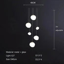 GobekUsa Gregg Glass Pendant Light, Modern LED Hanging Lamp for Dining Kitchen Loft
