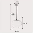 GobekUsa Gregg Glass Pendant Light, Modern LED Hanging Lamp for Dining Kitchen Loft