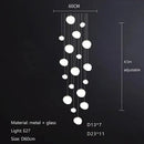 GobekUsa Gregg Glass Pendant Light, Modern LED Hanging Lamp for Dining Kitchen Loft