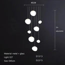 GobekUsa Gregg Glass Pendant Light, Modern LED Hanging Lamp for Dining Kitchen Loft