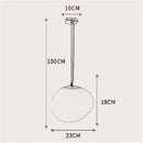 GobekUsa Gregg Glass Pendant Light: Stylish LED Hanging Lamp for Dining Kitchen LOFT.