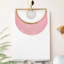 GobekUsa Modern Semi Sphere Sconce Light - Pink/Yellow/Purple Tassel Design - Matte White Glass Wall Light