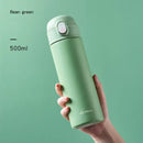 Modern matte white & mint green stainless steel thermos bottle kitchen by Decorbites