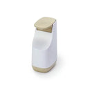 Modern matte white & teal soap pump dispenser kitchen space saving by Decorbites