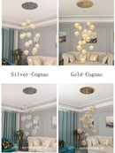 GobekUsa Crystal Ceiling Chandelier for Modern Loft Living Room, Home, Hotel, Kitchen, Bedroom Lighting