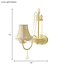 GobekUsa Modern Metal Bell/Candle Wall Mount Lamp: 1-Light Sconce Fixture with Crystal Bead, Yellow