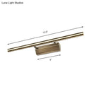 GobekUsa Modern Metal Bronze LED Wall Mounted Vanity Light with Slim Design and Warm White Lighting, 16"/21.5" Wide