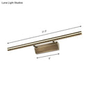 GobekUsa Modern Metal Bronze LED Wall Mounted Vanity Light with Slim Design and Warm White Lighting, 16"/21.5" Wide