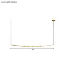 GobekUsa Modern Metal Chandelier: 2/3-Light Bubble Island Light in Black/Gold - Simple and Stylish