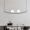 GobekUsa Modern Metal Chandelier: 2/3-Light Bubble Island Light in Black/Gold - Simple and Stylish