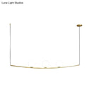 GobekUsa Modern Metal Chandelier: 2/3-Light Bubble Island Light in Black/Gold - Simple and Stylish