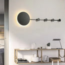 GobekUsa Modern Metal Circle Wall Mount LED Sconce in Black/White with Warm/White Light