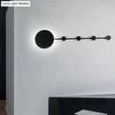 GobekUsa Modern Metal Circle Wall Mount LED Sconce in Black/White with Warm/White Light