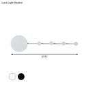 GobekUsa Modern Metal Circle Wall Mount LED Sconce in Black/White with Warm/White Light